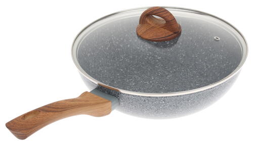 Купить Вок-сковорода Lara Wok Palermo LR01-57-28, 28 см серый  1149920. Характеристики, отзывы и цены в Донецке