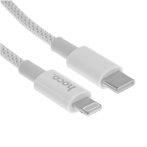 Купить Кабель круглый Hoco Lightning 8-pin - USB Type-C белый 1 м  9244497. Характеристики, отзывы и цены в Донецке
