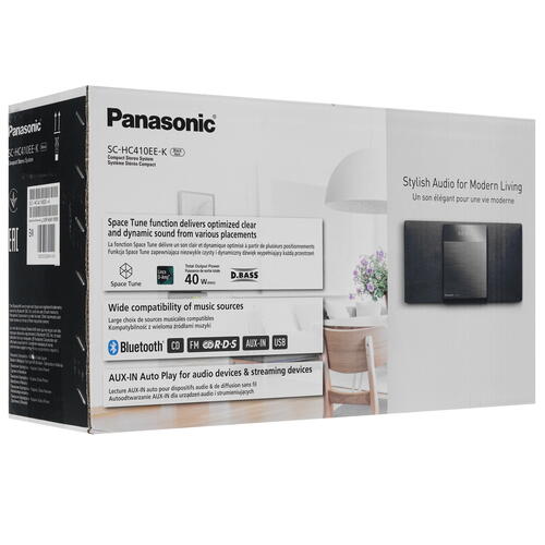 Купить Аудиосистема Panasonic SC-HC410 черный  1395106. Характеристики, отзывы и цены в Донецке