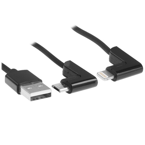 Купить Кабель круглый Hoco Lightning 8-pin, micro USB - USB 2.0 Type-A черный 1.2 м  9238210. Характеристики, отзывы и цены в Донецке