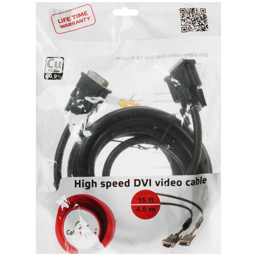 Купить Кабель  Cablexpert DVI-D - DVI-D, 4.5 м  5601934. Характеристики, отзывы и цены в Донецке