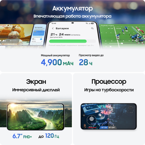 Купить 6.7" Смартфон Samsung Galaxy S25 FE 256 ГБ синий  5638367. Характеристики, отзывы и цены в Донецке