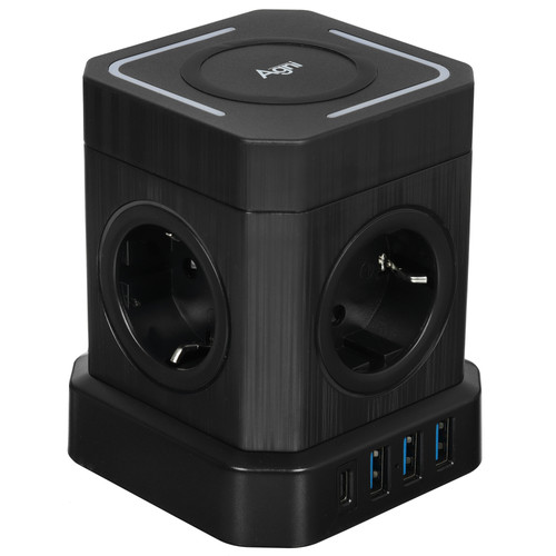 Купить Сетевой фильтр AGNI TP-VE4U5E-C-W черный  9289290. Характеристики, отзывы и цены в Донецке