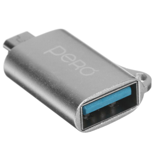 Купить OTG-переходник PERO серебристый  5474190. Характеристики, отзывы и цены в Донецке