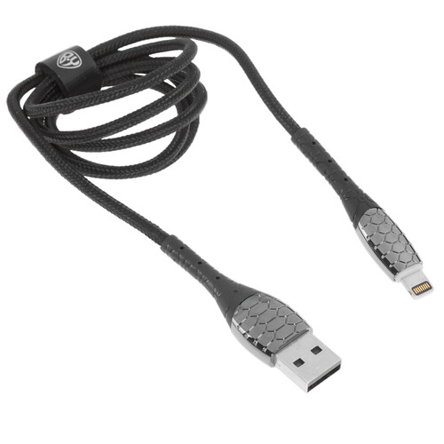 Купить Кабель круглый BY Lightning 8-pin - USB 2.0 Type-A черный 1 м  9201240. Характеристики, отзывы и цены в Донецке