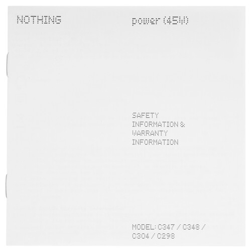 Купить Сетевое зарядное устройство Nothing 45W белый  5497259. Характеристики, отзывы и цены в Донецке