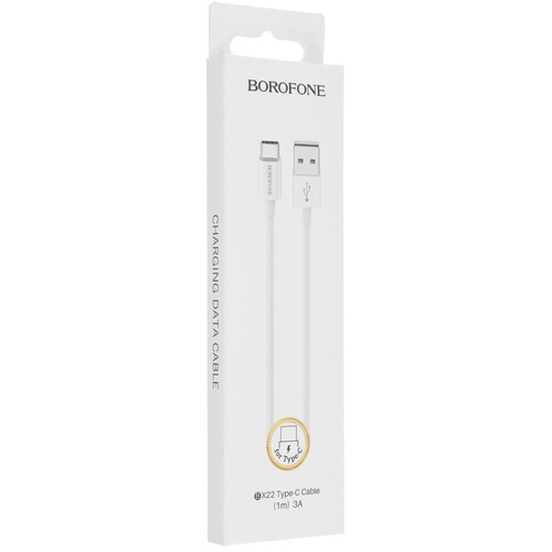 Купить Кабель круглый Borofone USB Type-C - USB 2.0 Type-A белый 1 м  9244410. Характеристики, отзывы и цены в Донецке
