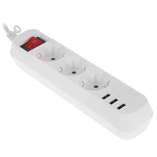 Купить Удлинитель Эра U-3es-1.5m-USB белый  5400645. Характеристики, отзывы и цены в Донецке