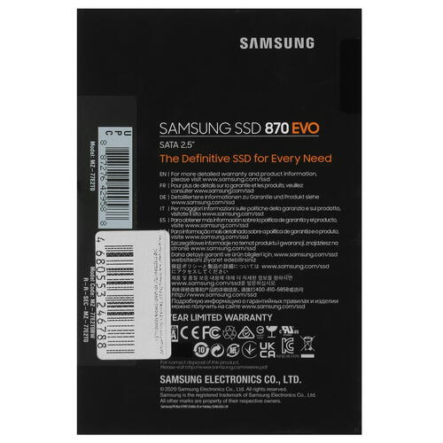 Купить 2000 ГБ 2.5" SATA накопитель Samsung 870 EVO  5052368. Характеристики, отзывы и цены в Донецке