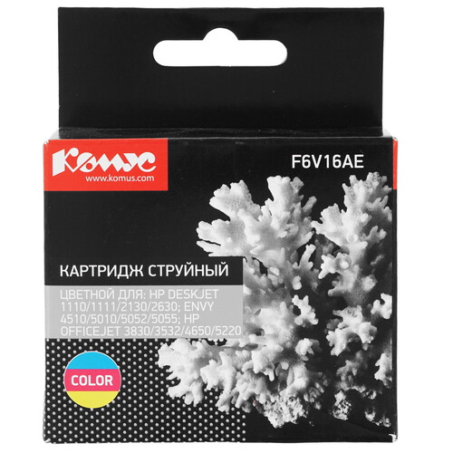 Купить Картридж Комус 123 F6V16AE CMY многоцветный  9199608. Характеристики, отзывы и цены в Донецке