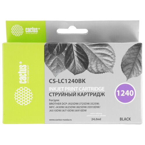 Купить Картридж Cactus CS-LC1240BK черный  8159392. Характеристики, отзывы и цены в Донецке