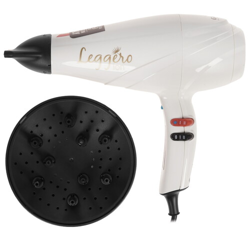 Купить Фен GA.MA LEGGERO ION/A21 белый/черный  1015410. Характеристики, отзывы и цены в Донецке