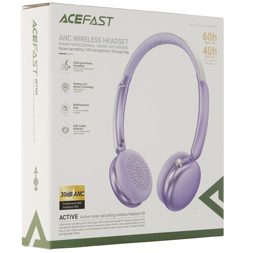 Купить Беспроводные наушники ACEFAST H8 фиолетовый 2025  9260038. Характеристики, отзывы и цены в Донецке