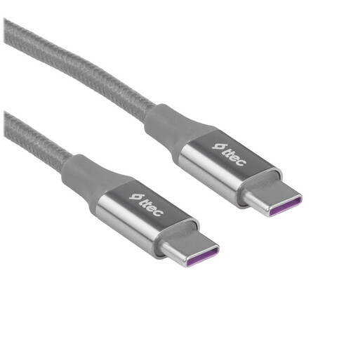 Купить Кабель круглый TTEC USB Type-C - USB Type-C серый 1.5 м  9140781. Характеристики, отзывы и цены в Донецке