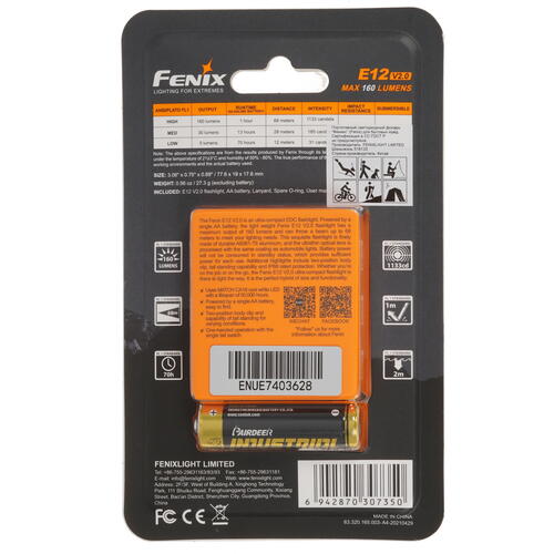 Купить Фонарь Fenix E12V20  5350630. Характеристики, отзывы и цены в Донецке