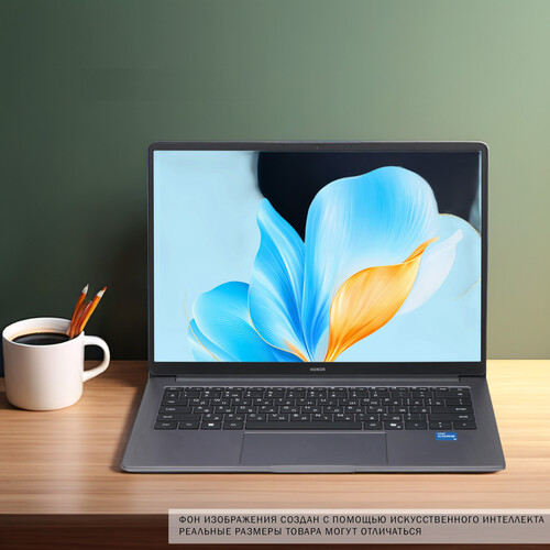 Купить 14" Ноутбук HONOR MagicBook X14 2025 5301ALWJ/FRG-X серый  5608555. Характеристики, отзывы и цены в Донецке