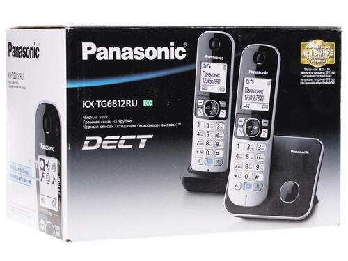 Купить Телефон беспроводной (DECT) Panasonic KX-TG6812RUB  6611148. Характеристики, отзывы и цены в Донецке