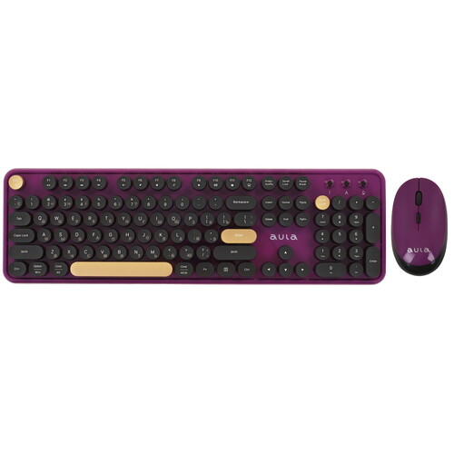 Купить Клавиатура+мышь беспроводная   AULA AC306 фиолетовый  5602293. Характеристики, отзывы и цены в Донецке