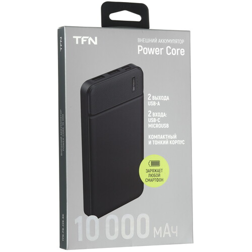 Купить Портативный аккумулятор TFN Power Core черный  5475282. Характеристики, отзывы и цены в Донецке