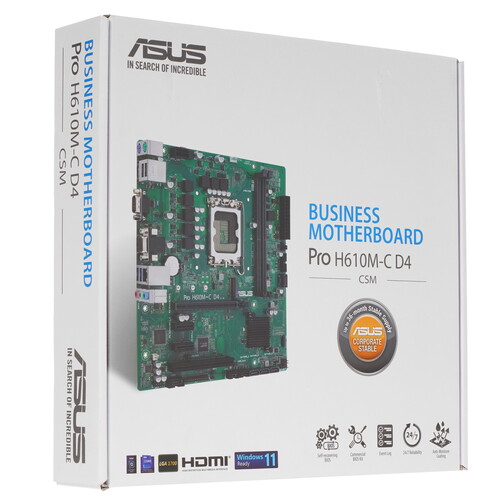 Купить Материнская плата ASUS Pro H610M-C D4-CSM  5073472. Характеристики, отзывы и цены в Донецке