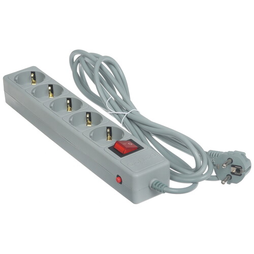 Купить Сетевой фильтр Perfeo POWER+ PF-PP-5/3.0-G серый  9172338. Характеристики, отзывы и цены в Донецке