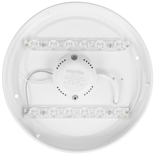 Купить Светильник потолочный Smartbuy Clock SBL-Clock-14-W-6K белый/белый  9144271. Характеристики, отзывы и цены в Донецке