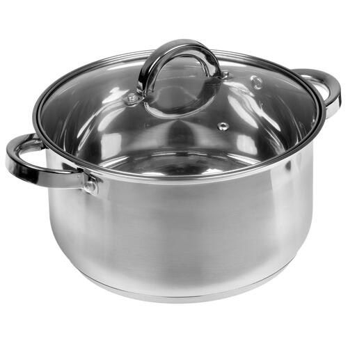 Купить Кастрюля TM Appetite Elisa JL03603 6 л 24 см серебристый  5401175. Характеристики, отзывы и цены в Донецке