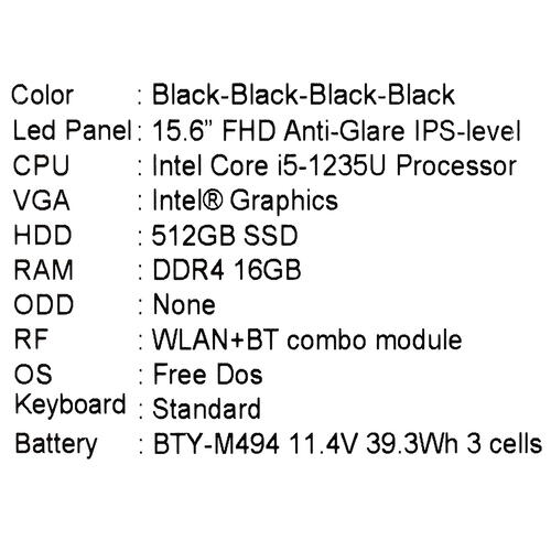 15.6" Ноутбук MSI Modern 15 B12M-213XRU черный Купить 15.6" Ноутбук MSI Modern 15 B12M-213XRU черный  5064395. Характеристики, отзывы и цены в Донецке