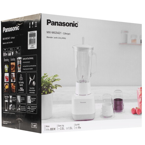 Купить Блендер стационарный Panasonic MX-MG5421 белый  9189945. Характеристики, отзывы и цены в Донецке
