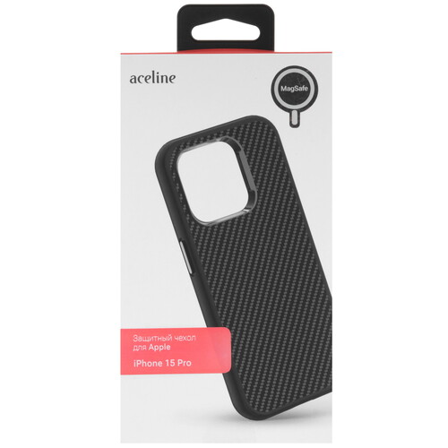 Купить Накладка  Aceline Carbon для Apple iPhone 15 Pro черный  9105948. Характеристики, отзывы и цены в Донецке