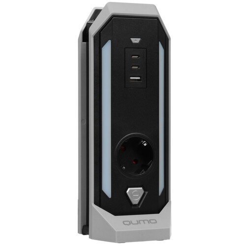 Купить Сетевой фильтр QUMO Power Tower RGB SFS-UF2 черный  9224389. Характеристики, отзывы и цены в Донецке