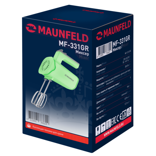 Купить Миксер MAUNFELD MF-331 GR зеленый  5366012. Характеристики, отзывы и цены в Донецке
