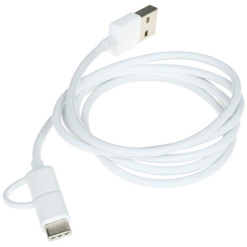 Купить Кабель круглый Xiaomi micro USB, USB Type-C - USB 2.0 Type-A белый 1 м  1319293. Характеристики, отзывы и цены в Донецке