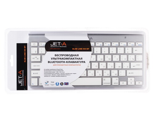 Купить Клавиатура  беспроводная JETACCESS SlimLine K9 BT  0198556. Характеристики, отзывы и цены в Донецке