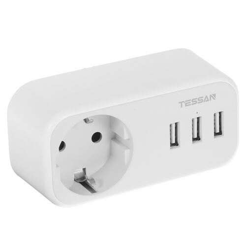 Купить Адаптер питания Tessan TS-329 серый  5366312. Характеристики, отзывы и цены в Донецке
