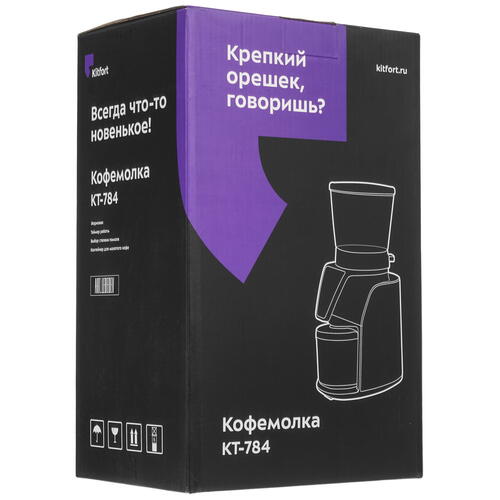 Купить Кофемолка электрическая Kitfort KT-784 черный  5353283. Характеристики, отзывы и цены в Донецке