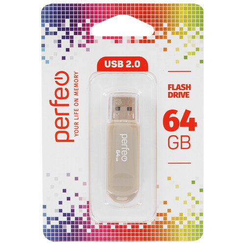 Купить Память USB Flash 64 ГБ Perfeo C03 [PF-C03GR064]  9209327. Характеристики, отзывы и цены в Донецке