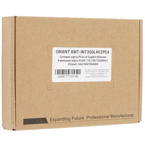 Купить Сетевая карта ORIENT XWT-INT350L4V2PE4  9090032. Характеристики, отзывы и цены в Донецке