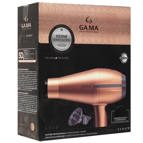Купить Фен GA.MA TEMPO SENSI GOLD 5D золотистый/черный  9174459. Характеристики, отзывы и цены в Донецке