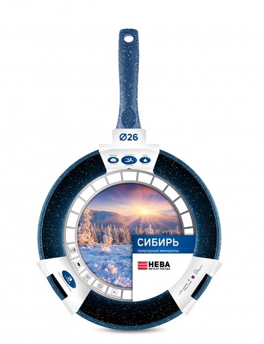 Купить Сковорода НМП Природные минералы Сибирь 2426, 26 см синий  9150121. Характеристики, отзывы и цены в Донецке
