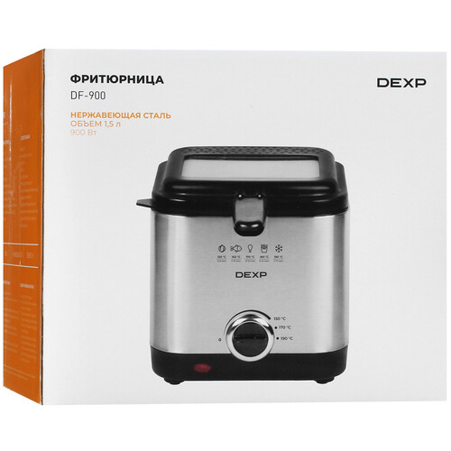 Купить Фритюрница DEXP DF-900 серебристый  5416602. Характеристики, отзывы и цены в Донецке