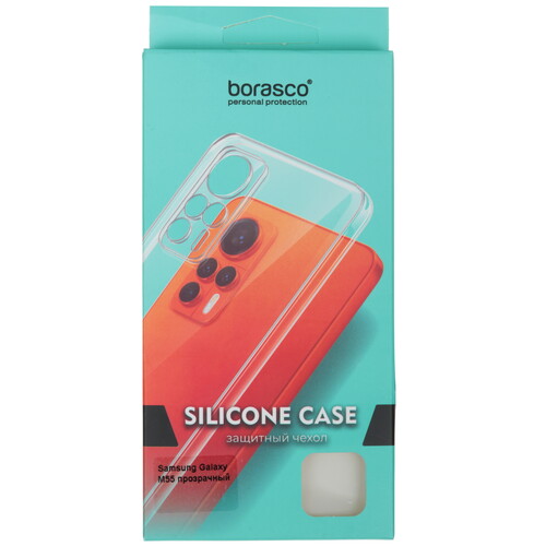 Купить Накладка  BoraSCO Silicone Case для Samsung Galaxy M55 прозрачный  5612822. Характеристики, отзывы и цены в Донецке
