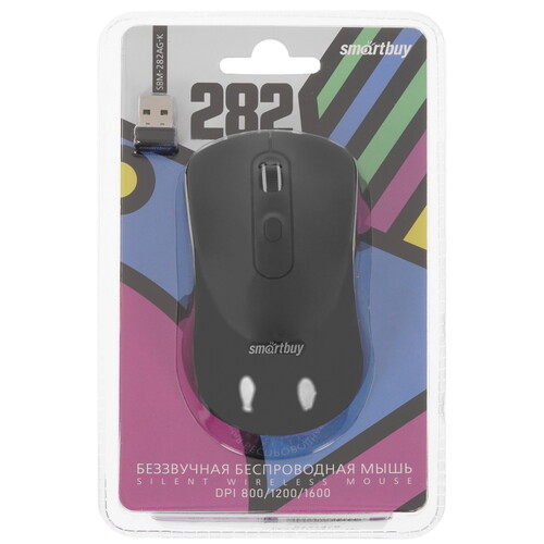 Купить Мышь беспроводная Smartbuy 282AG [SBM-282AG-K] черный  5421478. Характеристики, отзывы и цены в Донецке