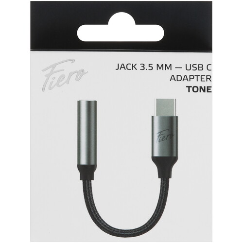 Купить Кабель   Fiero USB Type-C - jack 3.5 мм серый  5433502. Характеристики, отзывы и цены в Донецке