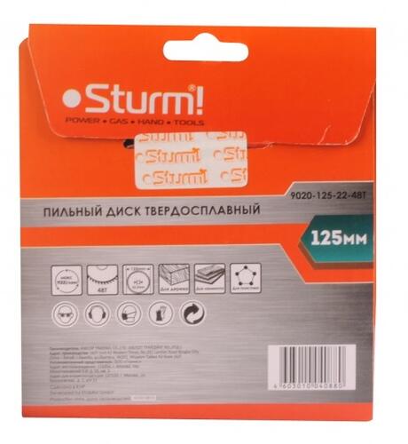 Купить Диск пильный Sturm! 9020-125x22x48T  1287254. Характеристики, отзывы и цены в Донецке