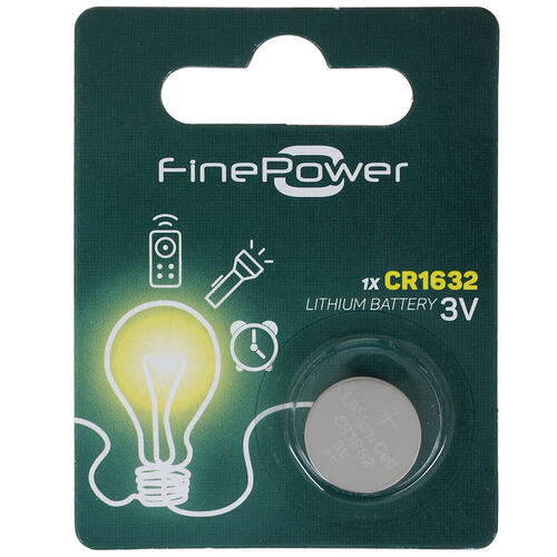 Купить Батарейка FinePower плоская / CR1632  1351754. Характеристики, отзывы и цены в Донецке
