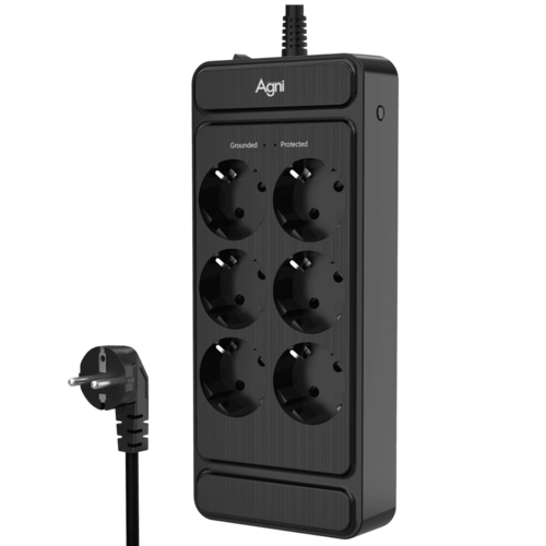 Купить Сетевой фильтр AGNI TP-FS6E черный  9289293. Характеристики, отзывы и цены в Донецке