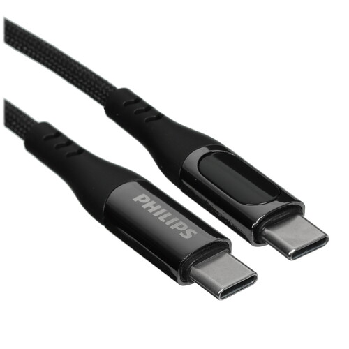 Купить Кабель круглый PHILIPS USB Type-C - USB Type-C черный 2 м  5492650. Характеристики, отзывы и цены в Донецке