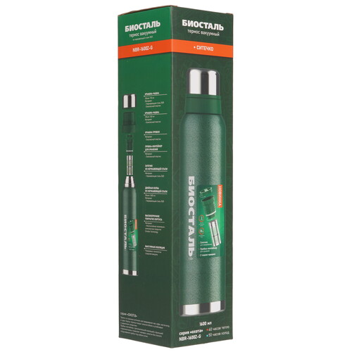 Купить Термос Biostal Охота зеленый  9194227. Характеристики, отзывы и цены в Донецке