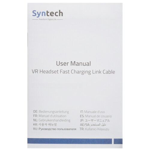 Купить VR кабель VR Syntech Fast Charging черный  5626597. Характеристики, отзывы и цены в Донецке